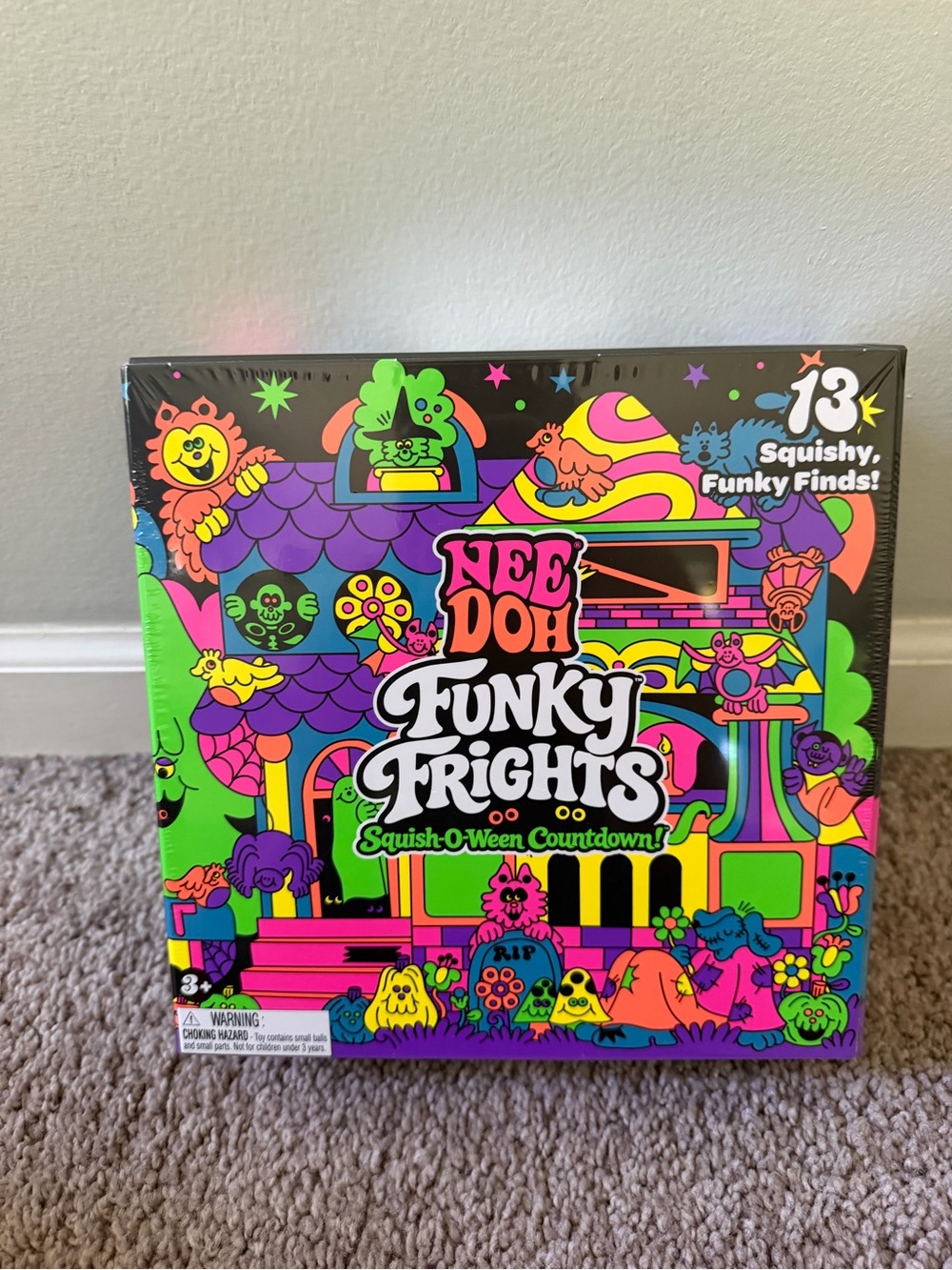 NeeDoh Funky Frights Kids Toy Set - Neon Multi Squishy Characters